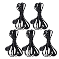 Miniatyrbillede 3 af 8: 5 stk elektrodeledning sort 2,5 mm stik elektrodeledning til TENS Machine Digital Treatment Machine 3,9 fod