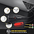Miniatyrbillede 5 af 5: Cykellygte Sæt, Kraftig LED USB Genopladelig, 2000mah Lithium Batteri, Vandtæt Flere Lysindstillinger