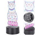 Miniatyrbilde 8 av 8: LED Diamantmaleri Nattlys Akryl Fargeendring Berøring USB 3D Gaver DIY Hjemmedekorasjon