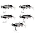 Miniatyrbilde 5 av 5: 5 stk./lot Myk Lokkemat 8cm 14g Wobblere Kunstig Agnfiske Lokkemidler Havabbor Karpefiske Blyfisk J