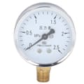 Trykmåler 1/4 NPT Transparent Skive Nøjagtighedsniveau 2.5 Trykmåler med Rustfrit Stålhus til Lufttryk 0 til 2.5Mpa