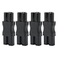 Miniatyrbillede 3 af 8: IEC320 C6 til IEC320 C15 Konverter 10A 250V 2,5A 250V Netledning Adapterstik til UPS computerstik 4 stk.