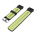 Miniatyrbillede 4 af 8: 22 mm silikone urrem dobbeltfarvet silikone urrem udskiftning til Fenix ​​7 Black Green