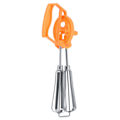 Miniatyrbillede 1 af 8: Æggepisker i rustfrit stål, plastik, håndsving, automatisk rotation, arbejdsbesparende manuel håndmixer til hjemmekøkken, madlavning, orange