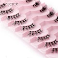 Miniatyrbilde 3 av 5: YSDO 5/10 Par Naturlige Lange 3D Mink Løse Øyevipper Sminke Myke Halve Vipper Håndlaget Combo 5parH103