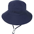 Pikkukuva 1 / 4: Auringonhattu vauvoille ja lapsille - Laivastonsininen, leveälierinen ämpärihattu tytöille ja pojille (52-54 cm)
