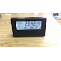 Miniatyrbild 2 av 4: Svart Digital Väckarklocka, Digital Reseväckarklocka, Datum, Kalender, 12/24 Timmar Temperatur Batteridriven Väckarklocka, Snooze-funktion, Digital C