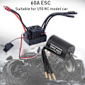 Miniatyrbild 7 av 8: Surpass Hobby 3650 Borstlös Motor 60A ESC Svart Vattentät Set Passar för 1/10 RC Bil(2300KV )