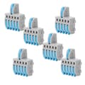 Miniatyrbillede 6 af 8: 20 stk. SPL lynkobling 1 ind 5 ud PushType splitter kobber og PC-materiale ledningsterminal (blå)