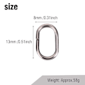 Miniatyrbillede 6 af 8: 100 stk rustfrit stål ovale splitringe Drejeligt snap fiskegrej forbindelse (8x13mm)