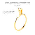 Miniatyrbillede 7 af 8: Ring Stone Holder Nøgen Gemstone Diamond Claw Display Prong smykkefremstillingsværktøj