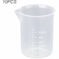 Miniatyrbillede 1 af 4: 50 stk. 50 ml Klar Plastik Laboratorie Målebæger Værktøj