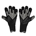 Miniatyrbillede 1 af 8: 2 stk. Fodboldmålmandshandsker Sorte Anti-Slip Latex Åndbar Ekstra Fingerspidsbeskyttelse Målmandshandsker til Fodboldkonkurrence Nummer 7.