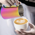Miniatyrbilde 5 av 8: 600 ml rustfritt stål Titanize kaffekanne melkeskummende kopp mugge for Latte ArtColorful