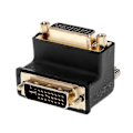 Miniatyrbillede 3 af 5: 90 Graders Vinkelret Dvi 24+5 D Dvi-i Digital Dual Link Han til Hun Forlængeradapter Til Hdtv Lcd Skærm