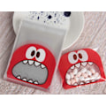 Miniatyrbillede 3 af 5: 400 Stykker Slikposer Big Mouth Monster Selvklæbende Godteposer Kageposer Bageri Dekorationsposer Chokolade Slik Gaveposer DIY Plastikpose, 3,9 x 3,9