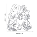 Miniatyrbillede 2 af 7: Prægningsform i kulstofstål til påskehare, skabeloner til scrapbooking, skærestensiler til gør-det-selv-album, stempler til papir og kort