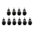 Miniatyrbilde 8 av 8: 10 stk J.40003 2 mm Banana Jack Panel Socket Extended Post Plug Adapter for elektronisk instrument Svart