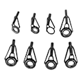 Miniatyrbilde 2 av 8: 80 stk rustfritt stål 8 størrelser fiskestang guider tips Øye ring sjø fiskestang line guide
