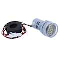 Miniatyrbild 6 av 8: Digital strömningsmätare Universal Amperemeter Signalindikatorlampa Ljus AC 220V AD16‑22DSAWhite