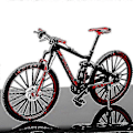 Miniatyrbillede 3 af 3: Mini 1:10 Legering Cykel Skala Model Skrivebordssimulering Ornament Finger Mountainbikes Legetøj