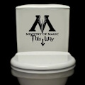 Miniatyrbilde 4 av 5: 25X25cm Ministry of Magic Toalettklistremerke Avtakbart Selvklebende Tapet Selvklebende Vanntett Toalettsete Klistremerker Veggdekorasjon
