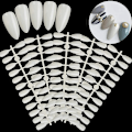 Miniatyrbillede 1 af 5: DIY Manicure Tilbehør: 120 stk. Ovale Falske Negle Tips Display Stativ