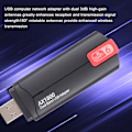 Miniatyrbillede 4 af 7: 1800 Mbps Dual Band WiFi Adapter med Dual 3dbi Antenner 2.4GHz 5GHz USB3.0 Interface WiFi 6 Adapter til PC Laptops