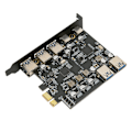 Miniatyrbillede 6 af 8: PCI E til USB-udvidelseskort 7 porte 5 Gbps USB PCI Express-kort med 2 USB 3.0-porte på bagsiden til Windows Xp til OS X til Linux