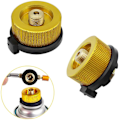 Miniatyrbild 1 av 5: 2 st Camping Gas Cylinder Adapter Gas Konverteringshuvud Adapter Munstycksanslutning Gasolspis Ventiladapter för Butanbehållare till Skruv