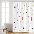 Miniatyrbillede 1 af 5: Bruseforhæng 180 x 200 cm Skimmelsikker Let At Rengøre Polyester Vandtæt Stof Med
