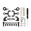 Miniatyrbilde 1 av 8: RC Front Upper og Rear Suspension Arms Steering Kit med Pull Rods Steering Linkage for WPL D12 RC Car