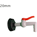 Miniatyrbillede 2 af 4: IBC 1000L Plastik Hane Fitting, 60mm Grov Gevind Afløbstank Adapter til Badekar Adapter Havehane, 20/25/32mm Export20mm
