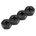 Miniatyrbild 5 av 8: Aluminiumlegering 5mm till 12mm Hjulnav Adapter för WPL 1634 RC Lastbil (Svart)