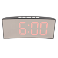Miniatyrbild 7 av 8: Spegel Digital Väckarklocka Temperatur Display LED Böjd Spegel Digital Elektronisk klocka för Hem Sovrum Inredning Röd LED