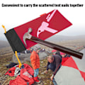 Miniatyrbillede 8 af 8: Telt Camping Telt Pind Hammer Nail Pouch Sort Pin Nails Stake Opbevaringspose (rød)