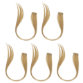 Pikkukuva 7 / 8: 5kpl Clip in Hairpiece Värilliset suorat hiuspidennykset Clip Hiuslisäkkeet juhliin CosplayFlaxen