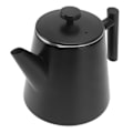 Miniatyrbillede 4 af 8: 1L Tekande i Rustfrit Stål Dobbelt Lag Glansfuld Satin Finish Glat Touch Sort Vandkedel til Hjem Restaurant