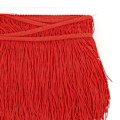 Miniatyrbild 5 av 5: 10 meter 14 cm långa fransar Latin klänning tofsar polyester spets trim band sy scen DIY gardin kläder tillbehör röd