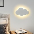 Miniatyrbild 3 av 5: Väggen ska belysas i vitt av en 37*23cm molnlampa LED-lampskärm