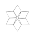 Miniatyrbild 4 av 8: 30 st örhängen-kontakter DIY geometriska rombformade ihåliga rostfria hängetillbehör för prydnader hantverk