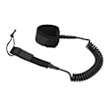 Miniatyrbilde 4 av 8: Surfebrett Leash Høy Elastisk TPU Svart Justerbar Spiral Surfe Bein Tau for Padlebrett Longboards 7ft/2.13m