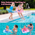 Miniatyrbild 2 av 5: Rosa baby simring - uppblåsbar pool float för 6-36 månader