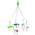 Pikkukuva 6 / 8: 5 Arms Alabama Umbrella Jig Head Fishing Rig syöttikalastusuistimet Snap-pyörillä (2#)