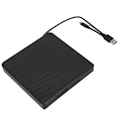 Miniatyrbild 1 av 8: Extern DVD-enhet Svart USB3.0 USB C-gränssnitt Bärbar Design Praktisk Stabil Pålitlig CD-skrivare för Win8
