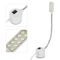 Pikkukuva 2 / 8: LED-ompelukonevalo, jossa 10 kpl siruja, varsi sorvin työlamppu EU-pistoke 110-250 V