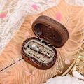 Miniatyrbild 4 av 5: Mr och Mrs Ringbox, Vigselringbox med Magnet, Handgjord Träringbox för Bröllopsdagen