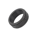 Miniatyrbillede 8 af 8: 8MM Herre Spinner Ring Lydløs Titanium Stål Cool Angst Ring til Angst Stress Lindring Sort Nr. 10 62,4mm / 2,5in