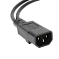 Miniatyrbild 5 av 6: Splitter Power IEC 320 C14 Hane till C13 och C5 Hona Splitteradapterkabel 10A 250V