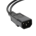 Miniatyrbillede 5 af 6: Splitter strømstikledning IEC 320 C14 han til C13 og C5 hun splitter adapter kabel 10A 250V
